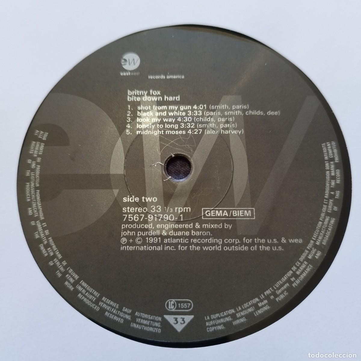 Discos de vinilo: BRITNY FOX - BITE DOWN HARD - 1991. - Foto 10