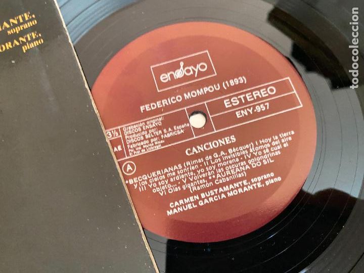 Discos de vinilo: MOMPOU (CANCIONES) LP ESPA&Ntilde;A 1982 (B-39) - Foto 3