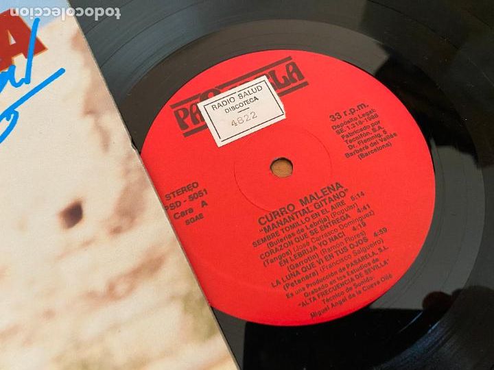 Discos de vinilo: CURRO MALENA (MANANTIAL GITANO) LP ESPA&Ntilde;A 1988 (B-39) - Foto 2
