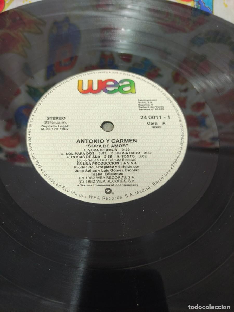 Discos de vinilo: LP ANTONIO Y CARMEN. Sopa de amor. 1982 - Foto 7