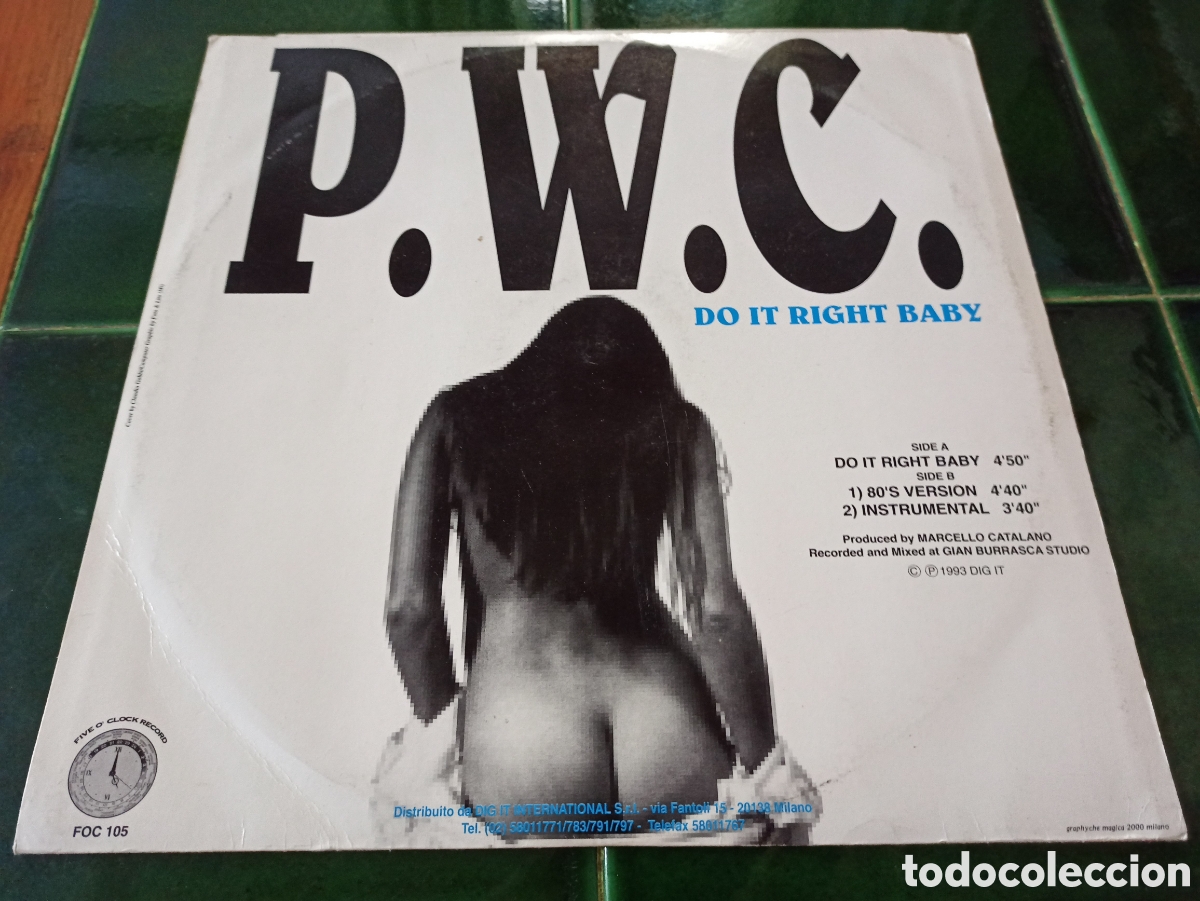 Discos de vinilo: P.W.C. &lrm;&ndash; Do It Right Baby - Foto 2
