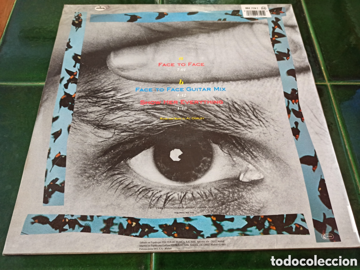 Discos de vinilo: Al Corley &lrm;&ndash; Face To Face - Foto 2