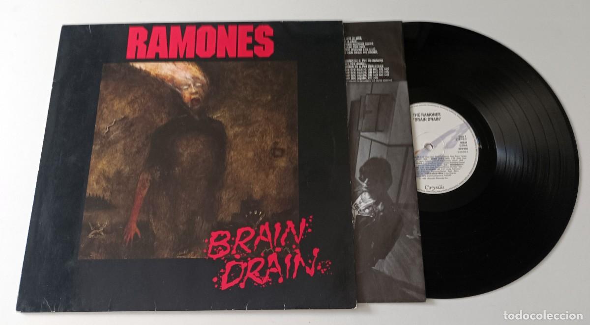 Discos de vinilo: LP RAMONES - BRAIN DRAIN - Foto 3