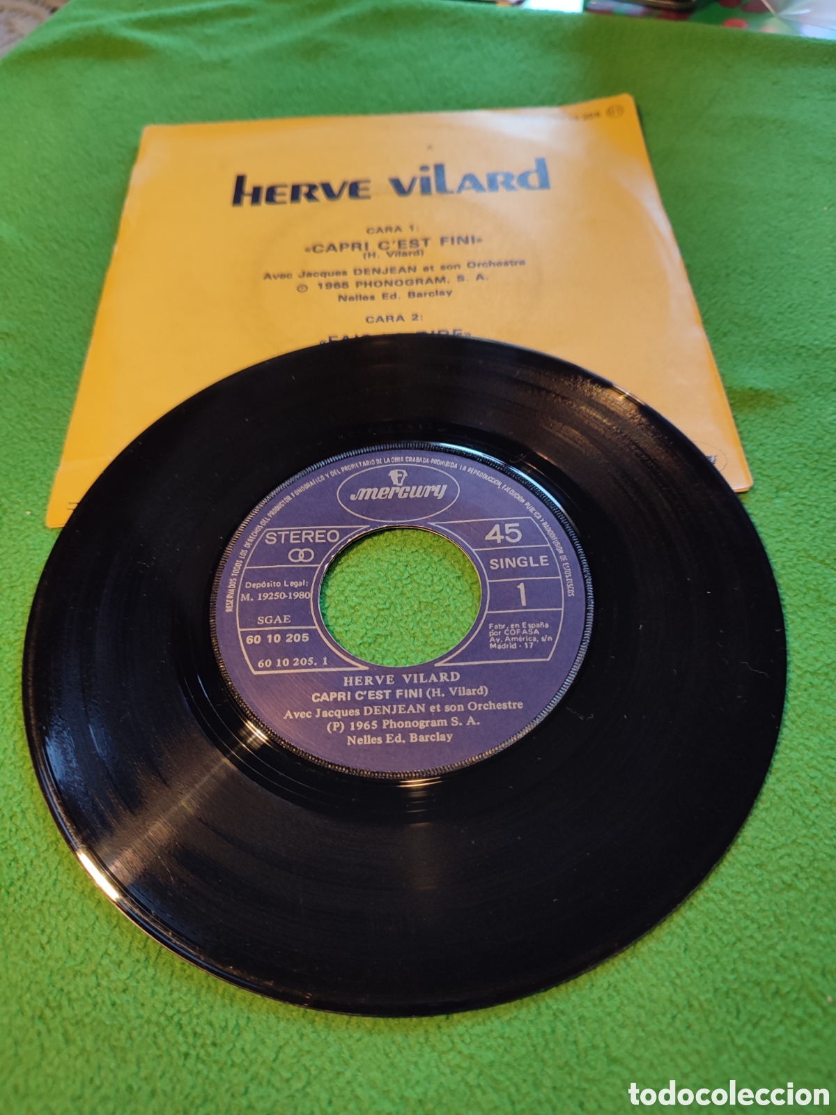 Discos de vinilo: Herve Vilard - Capri cest fini - Foto 2