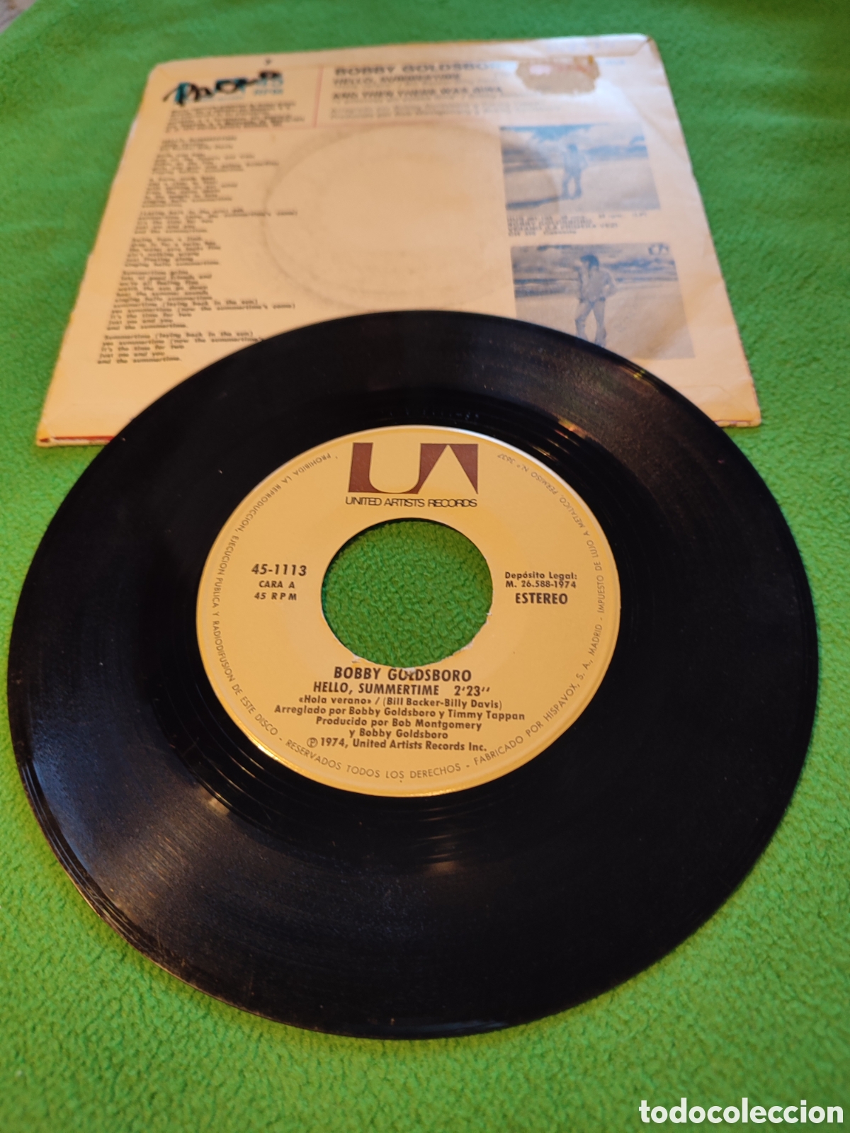 Discos de vinilo: Bobby Goldsboro - Hello summertime - Foto 2