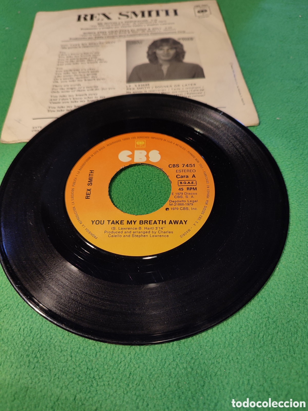 Discos de vinilo: Rex Smith - Me quitas la respiraci&oacute;n - Foto 2