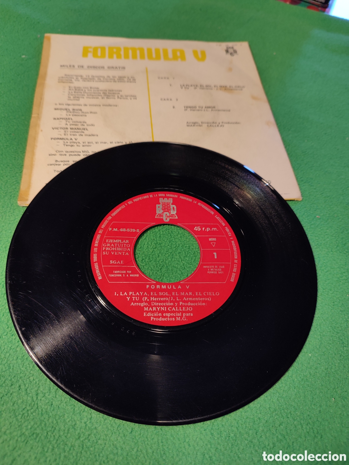 Discos de vinilo: Formula V - Tengo tu amor - Foto 2