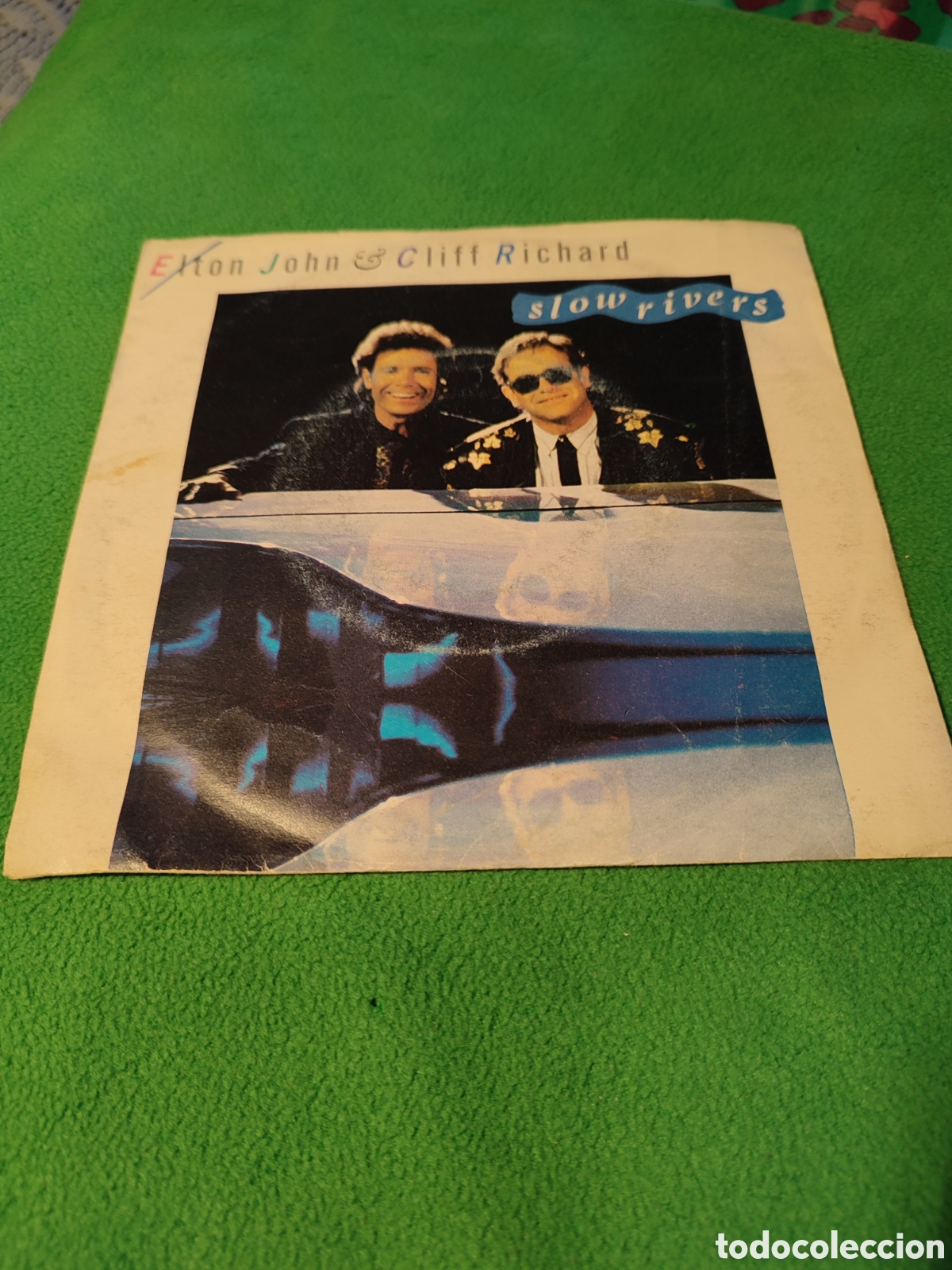 Discos de vinilo: Elton John & Cliff Richard - Slow Rivers - Foto 1