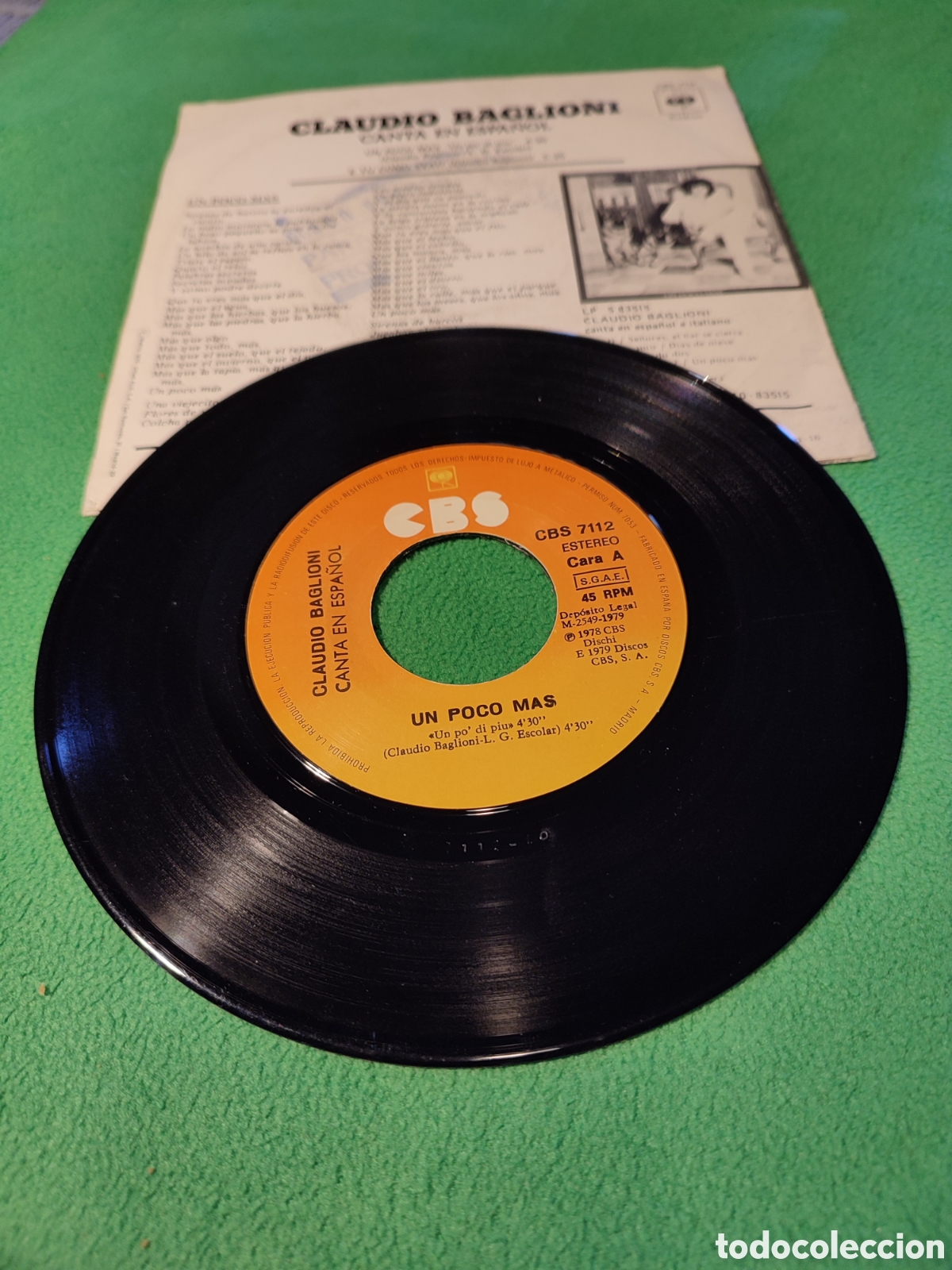Discos de vinilo: Claudio Baglioni - Un poco m&aacute;s - Foto 2