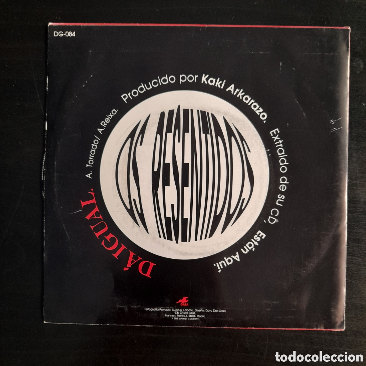 Discos de vinilo: Os Resentidos &ndash; D&aacute; Igual. Vinilo, 7&rdquo;, Single 1993 Espa&ntilde;a - Foto 2