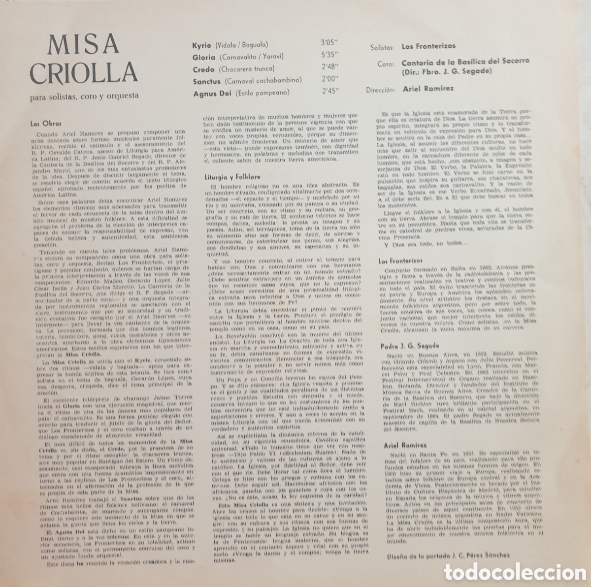 Discos de vinilo: Misa Criolla. Philips. 1964. - Foto 4