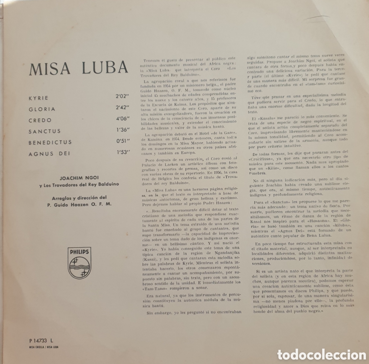 Discos de vinilo: Misa Criolla. Philips. 1964. - Foto 5