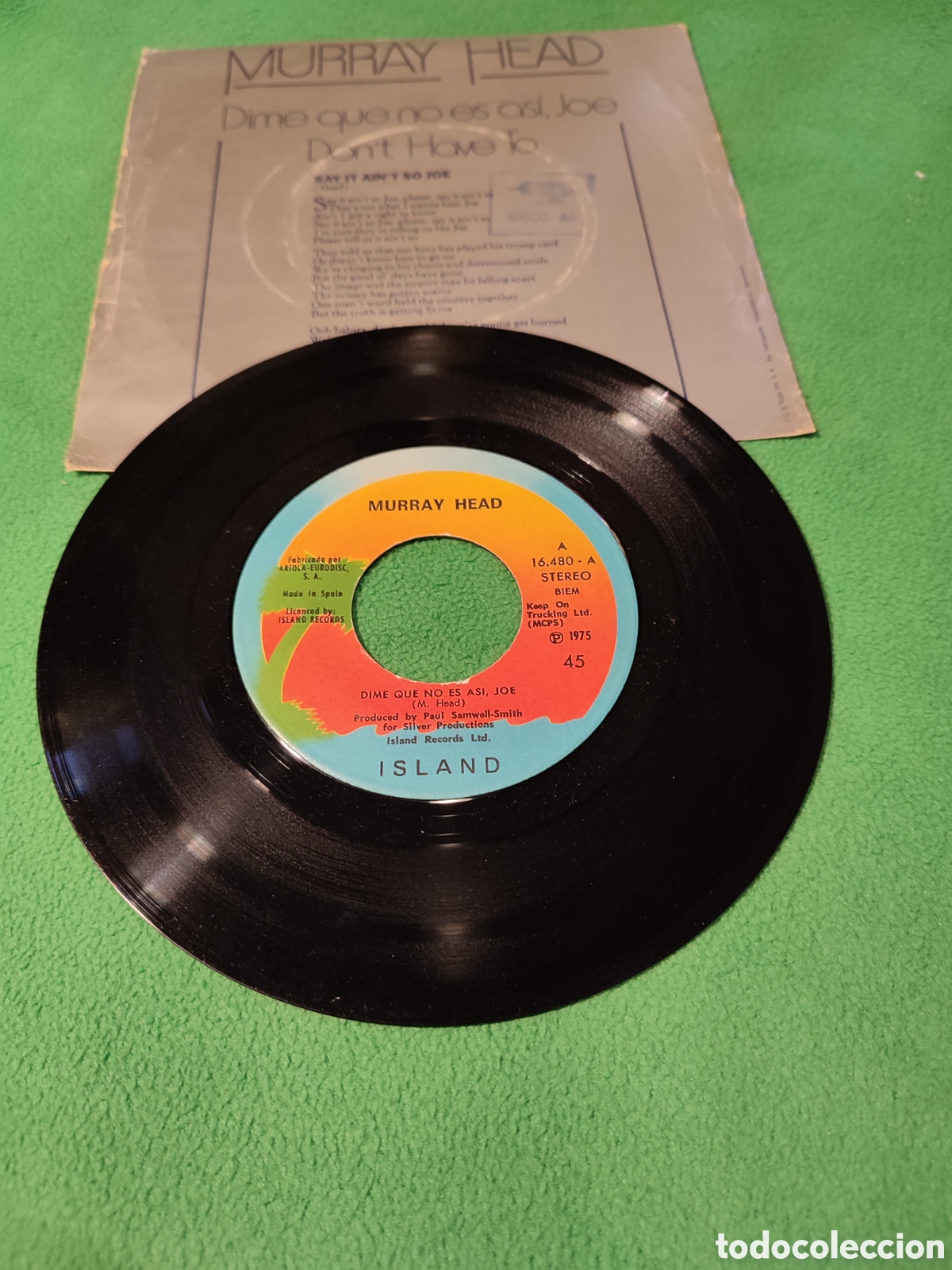 Discos de vinilo: Murray Head - Dime que no es as&iacute; Joe - Foto 2