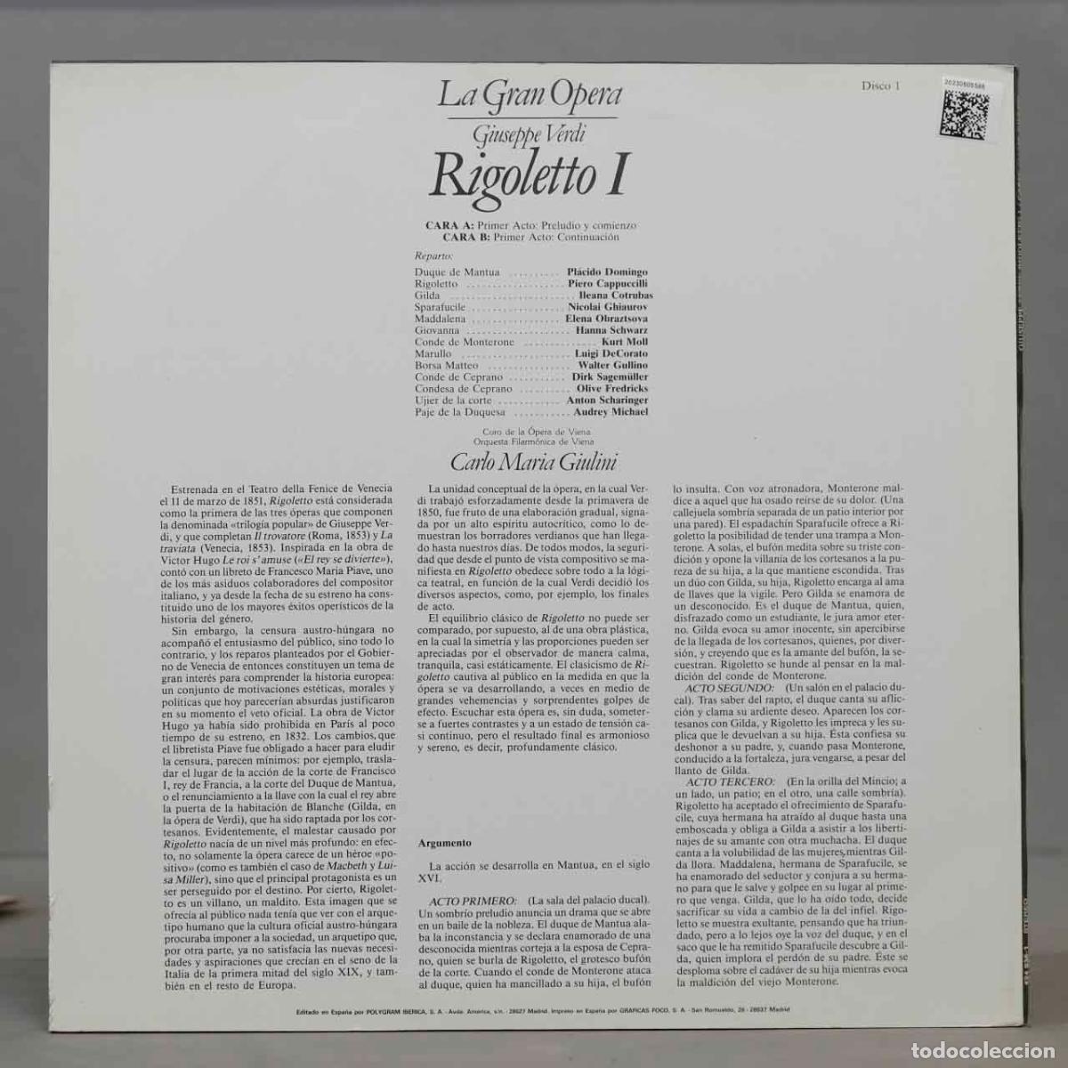 Discos de vinilo: LP. Giulini &ndash; Rigoletto I. VERDI - Foto 2