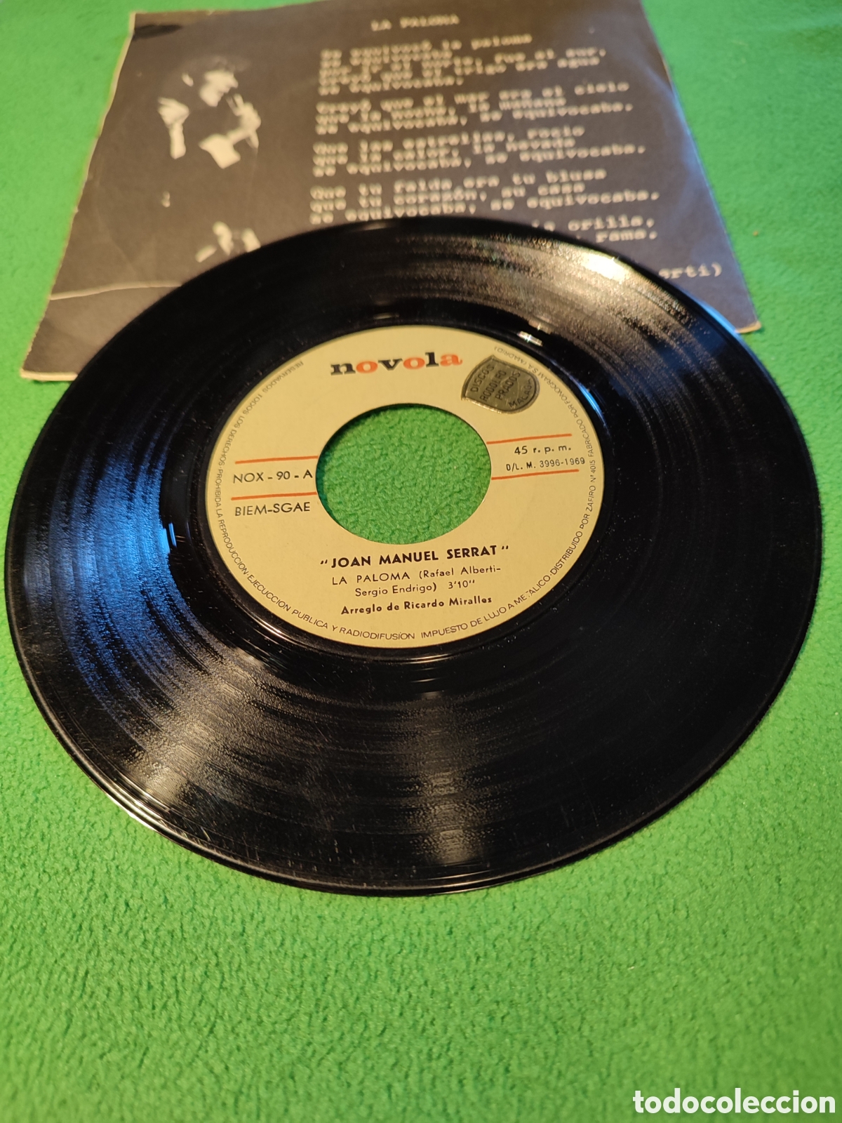 Discos de vinilo: Joan Manuel Serrat - La paloma - Foto 2