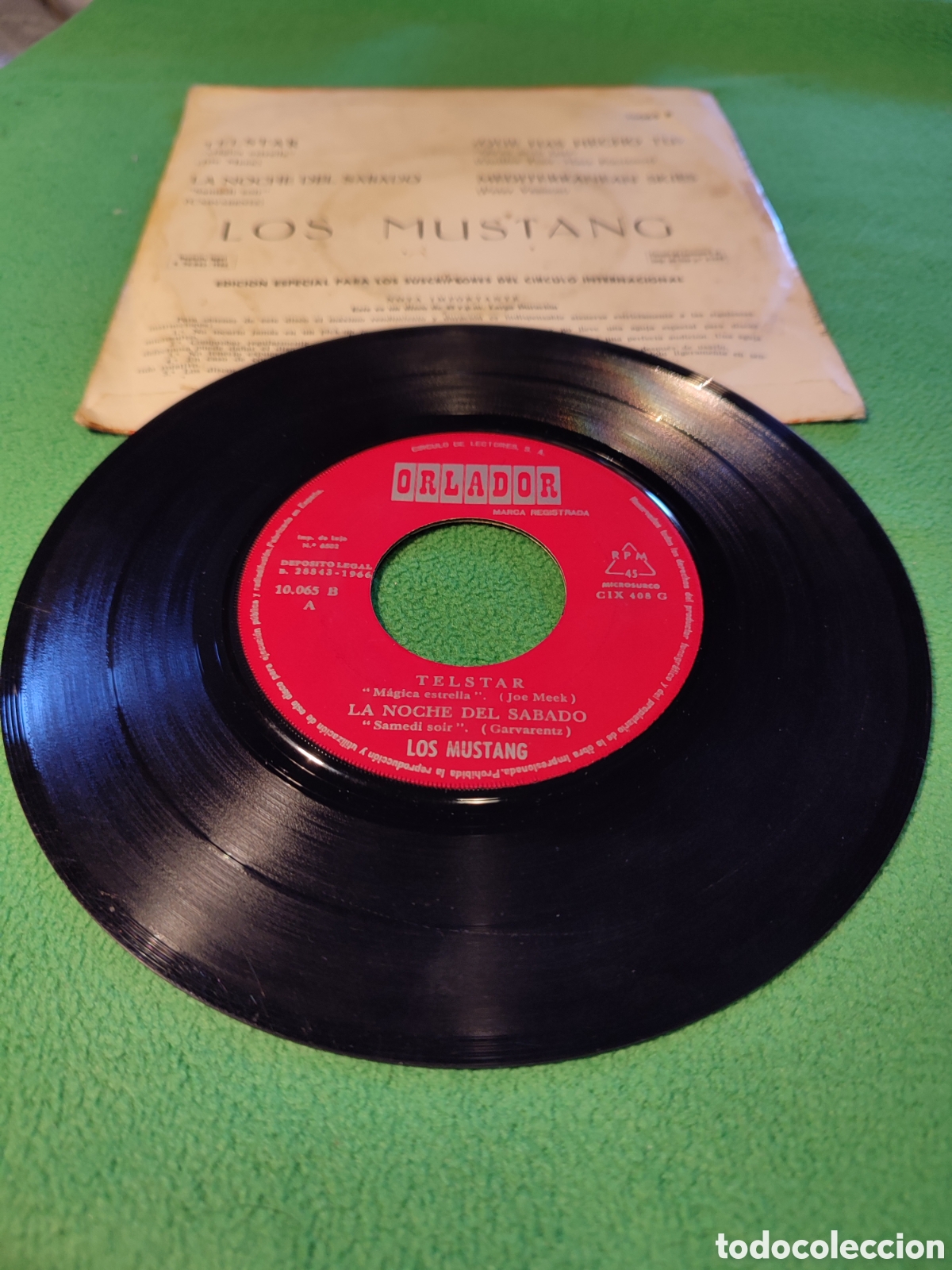 Discos de vinilo: Los Mustang - Telstar + 3 - Foto 2