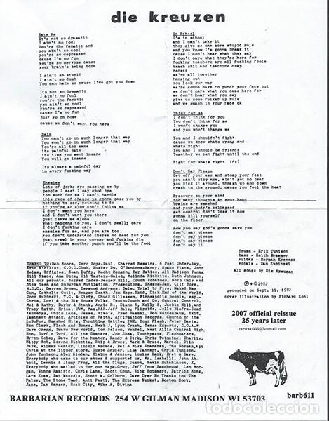 Discos de vinilo: Die Kreuzen &lrm;&ndash; Cows And Beer - 7&rdquo; - Foto 3