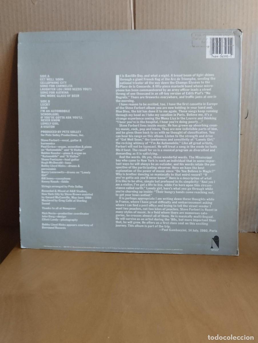 Discos de vinilo: STEVE FORBERT ---- LITTLE STEVIE ORBIT - Foto 2