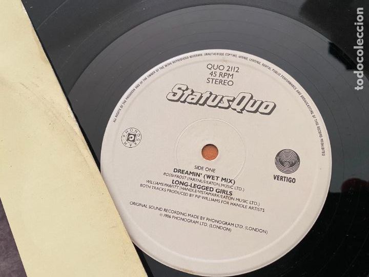 Discos de vinilo: STATUS QUO (DREAMIN) MAXI 1986 (B-40) - Foto 2