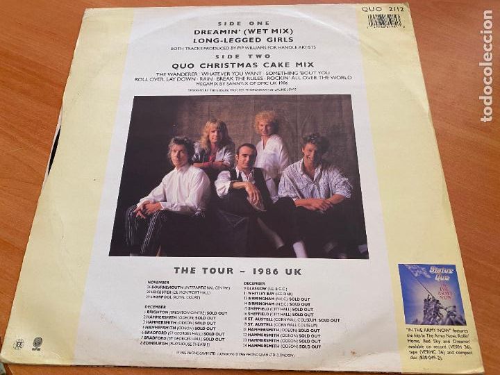 Discos de vinilo: STATUS QUO (DREAMIN) MAXI 1986 (B-40) - Foto 3