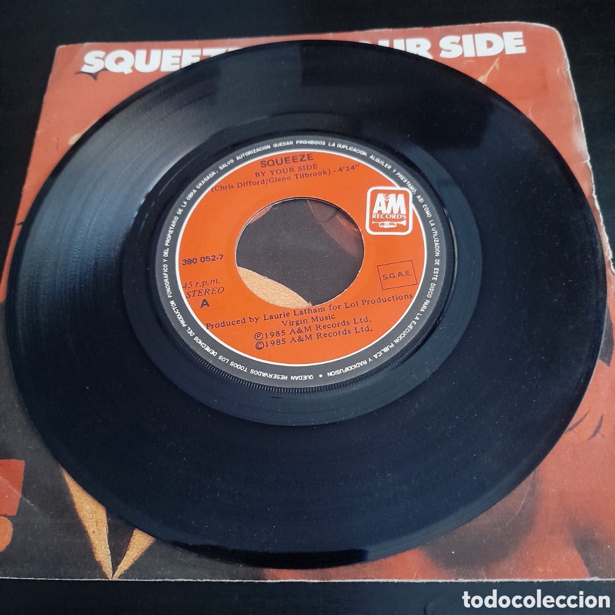 Discos de vinilo: Squeeze &ndash; By Your Side. Vinilo, 7&rdquo;, Single 1985 Espa&ntilde;a - Foto 3