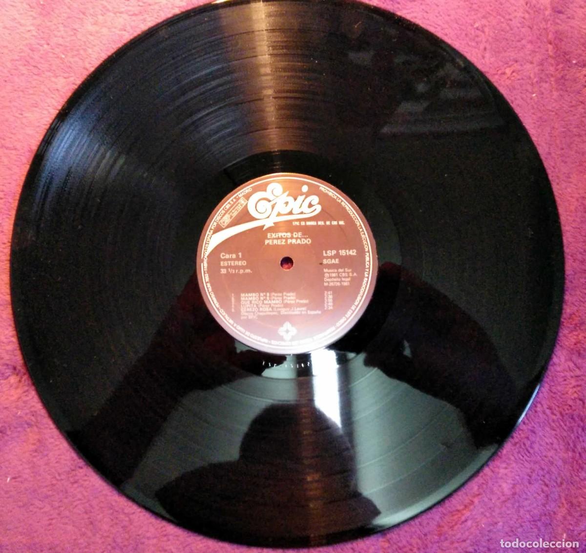 Discos de vinilo: Vinilo LP P&eacute;rez Prado - &Eacute;xitos de P&eacute;rez Prado, Epic, 1981 - Foto 3
