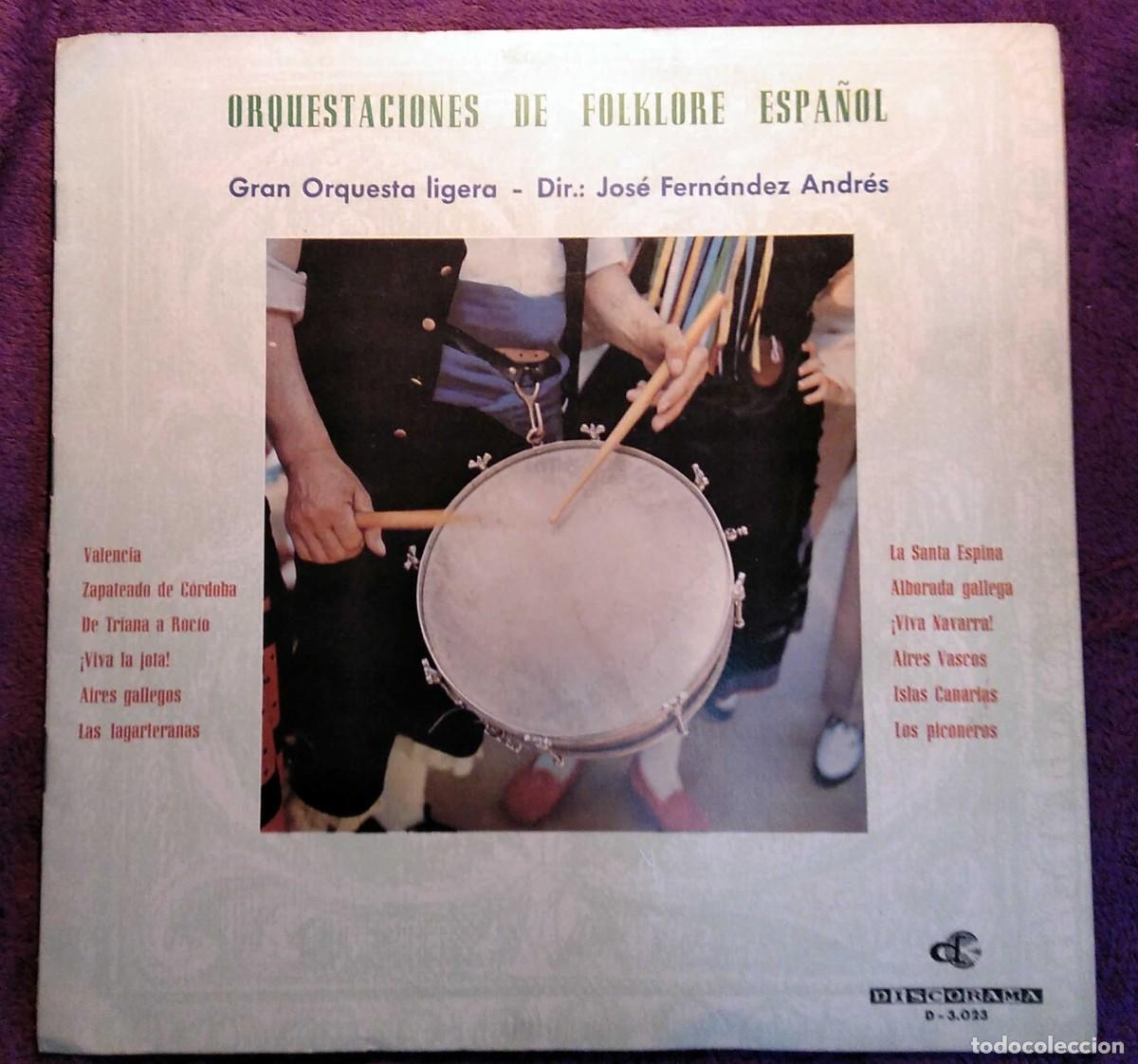 Discos de vinilo: Vinilo LP Orquestaciones de Folklore Espa&ntilde;ol, 1960 - Foto 1