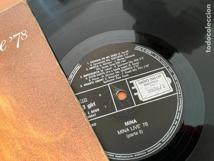 Discos de vinilo: MINA LIVE 78 2 x LP (B-40) - Foto 2