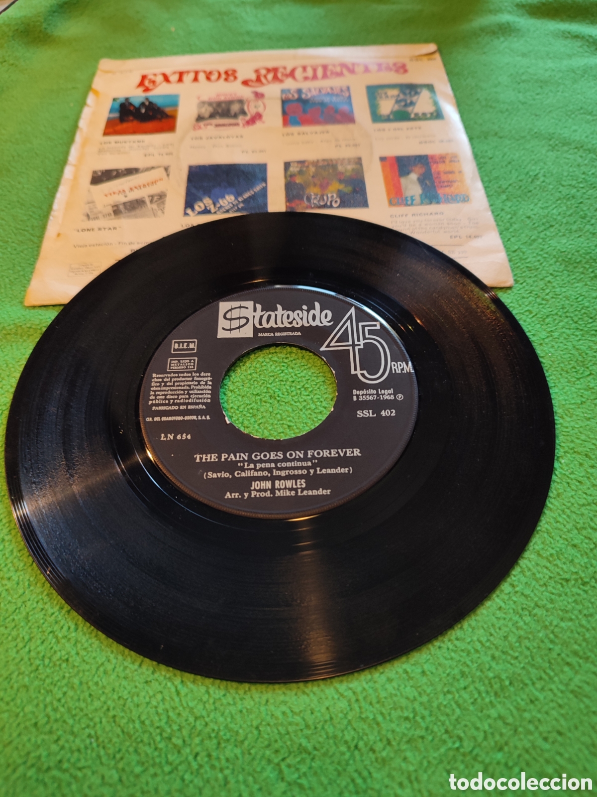 Discos de vinilo: John Rowles - The pain goes on Forever - Foto 2