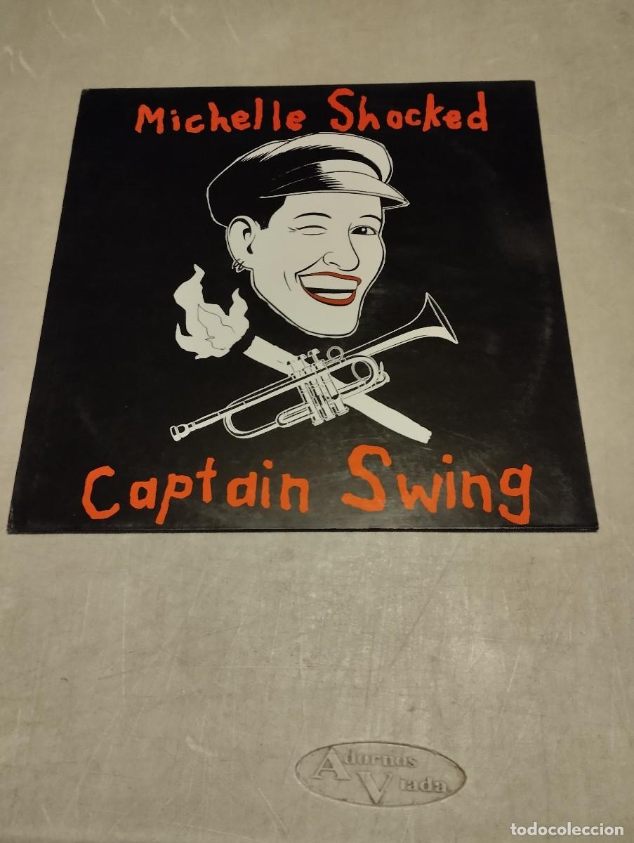 Discos de vinilo: Michelle Shocked LP Captain Swing Esp.1989 insert letras - Foto 1