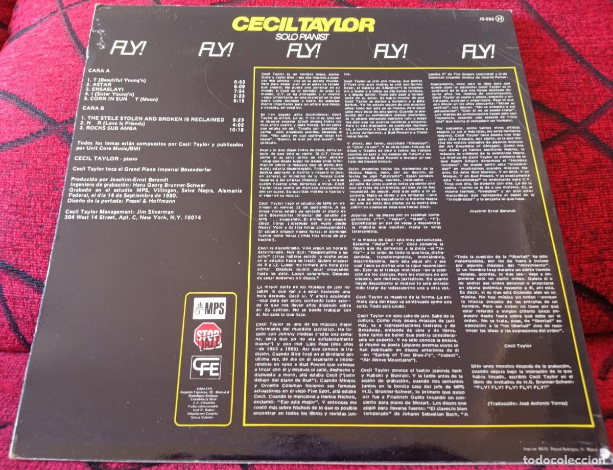 Discos de vinilo: CECIL TAYLOR ** Fly! Fly! Fly! Fly! Fly! ** VINILO LP 1982 - Foto 2