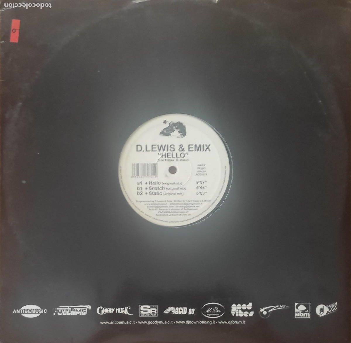 Discos de vinilo: D.Lewis & Emix - Hello (12&rdquo;) - Foto 1