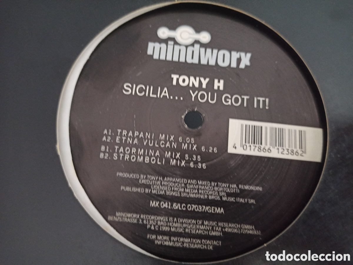 Discos de vinilo: Tony H &lrm;&ndash; Sicilia ... You Got It! - Foto 2