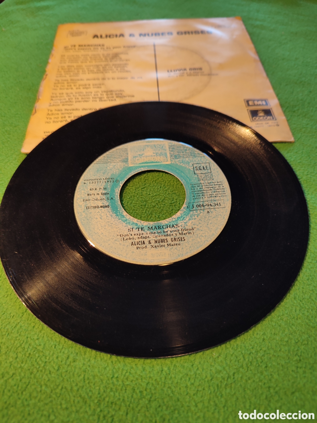 Discos de vinilo: Alicia y Nubes Grises - Si te marchas.. - Foto 2