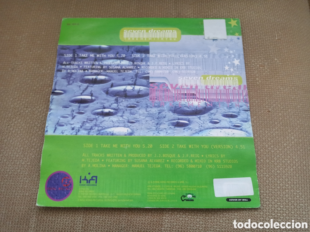 Discos de vinilo: Seven Dreams - Take Me With You (12&rdquo;) - Foto 2