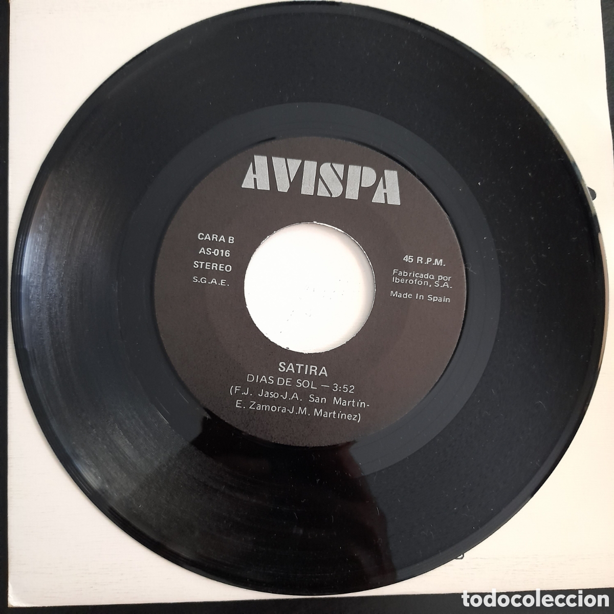 Discos de vinilo: S&aacute;tira &ndash; Si Est&aacute;s All&iacute;. 1991, Vinilo, 7&rdquo; - Foto 4