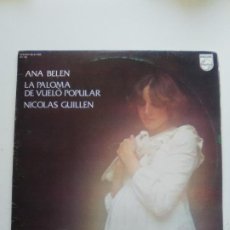 Discos de vinilo: ANA BELEN LA PALOMA DE VUELO POPULAR NICOLAS GUILLEN ( 1976 PHILIPS ESPAÑA ) VICTOR MANUEL