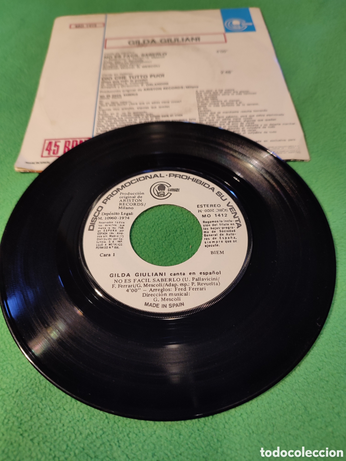Discos de vinilo: Gilda Giuliani - No es f&aacute;cil saberlo - Foto 2