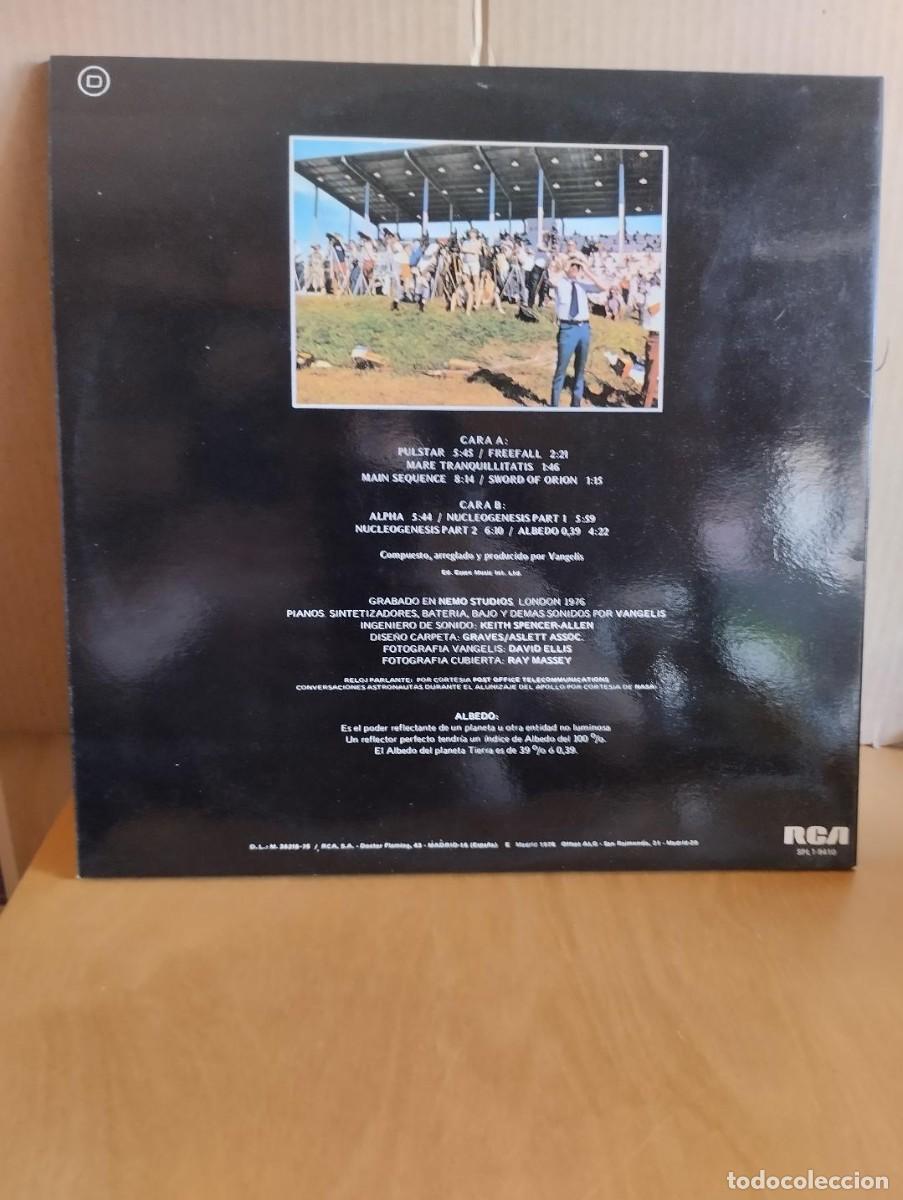 Discos de vinilo: VANGELIS --- ALBEDO 0,39 - Foto 2
