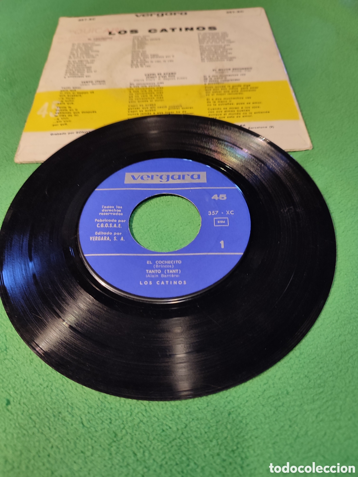 Discos de vinilo: Los Catinos - El cochecito+ 3 - Foto 2