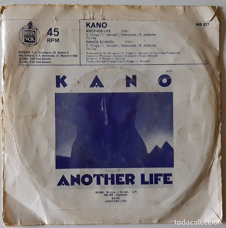 Discos de vinilo: Kano. Another life/ Dance school. Hispavox, Spain 1983 single - Foto 2