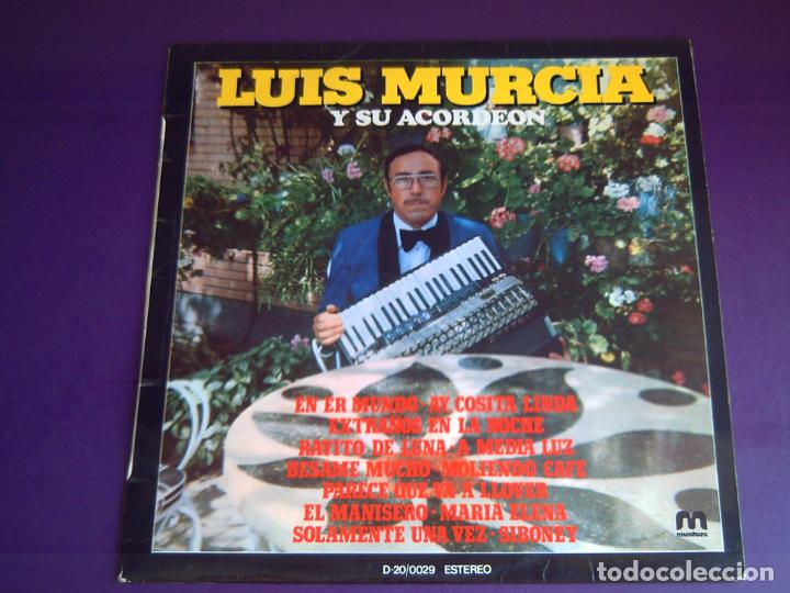 Disques de vinyle: LUIS MURCIA Y SU ACORDEON - LP MUSIVOX 1980 - PASODOBLE, RUMBA, SWING, BOLERO, POCO USO