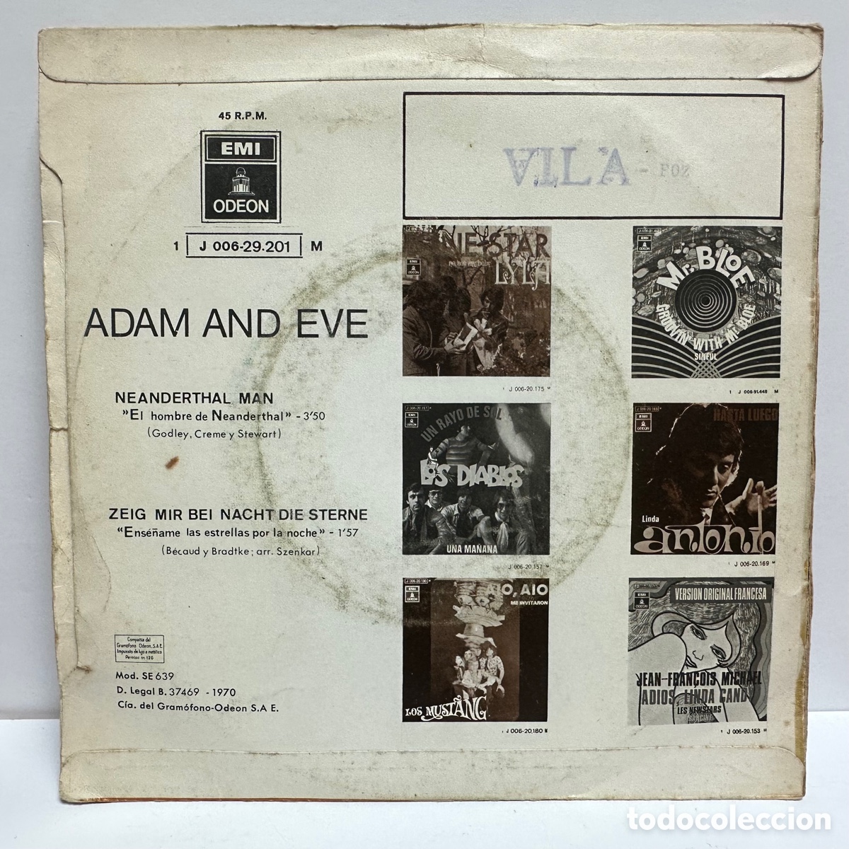 Discos de vinilo: Adam & Eve - Neanderthal Man (7&rdquo;) - Foto 2