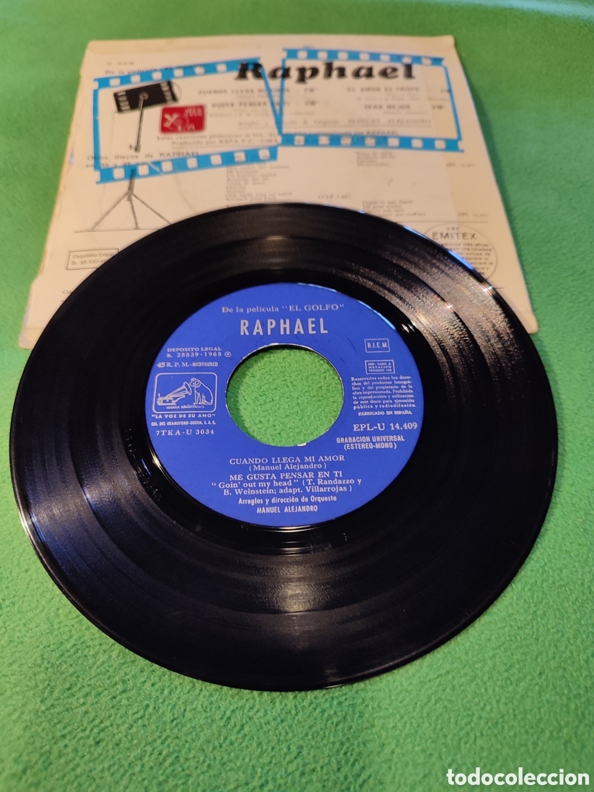 Discos de vinilo: Raphael - Cuando llega mi amor+ 3 - Foto 2