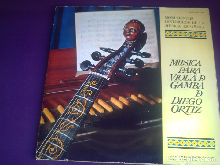 Discos de vinil: Marcial Cervera + Jaccottet &ndash; Musica Para Viola De Gamba De Diego Ortiz - LP MEC 1968 - GRAN LIBRETO