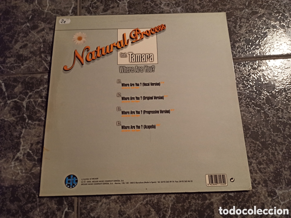 Discos de vinilo: Natural Process Feat. Tamara (15) &lrm;&ndash; Where Are You? - Foto 2