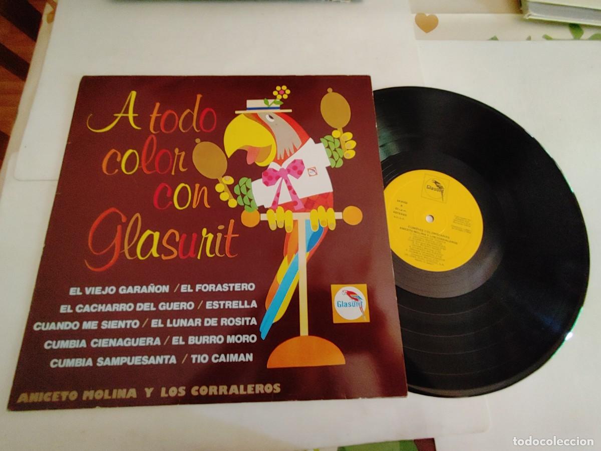 Disques de vinyle: ANICETO MOLINA Y LOS CORRALEROS-LP A TODO COLOR CON GLASURIT