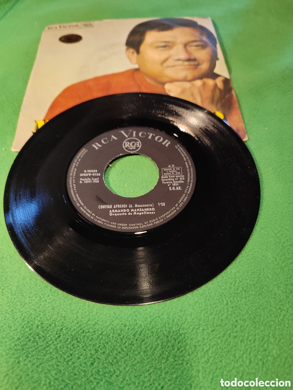 Discos de vinilo: Armando Manzanero - Contigo aprend&iacute; - Foto 2