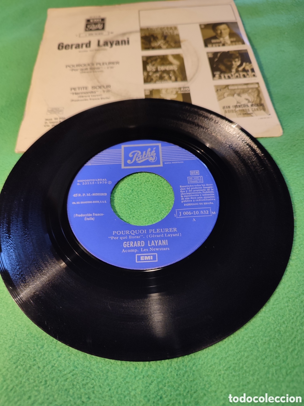 Discos de vinilo: Gerard Layani - Pourquoi pleurer - Foto 2