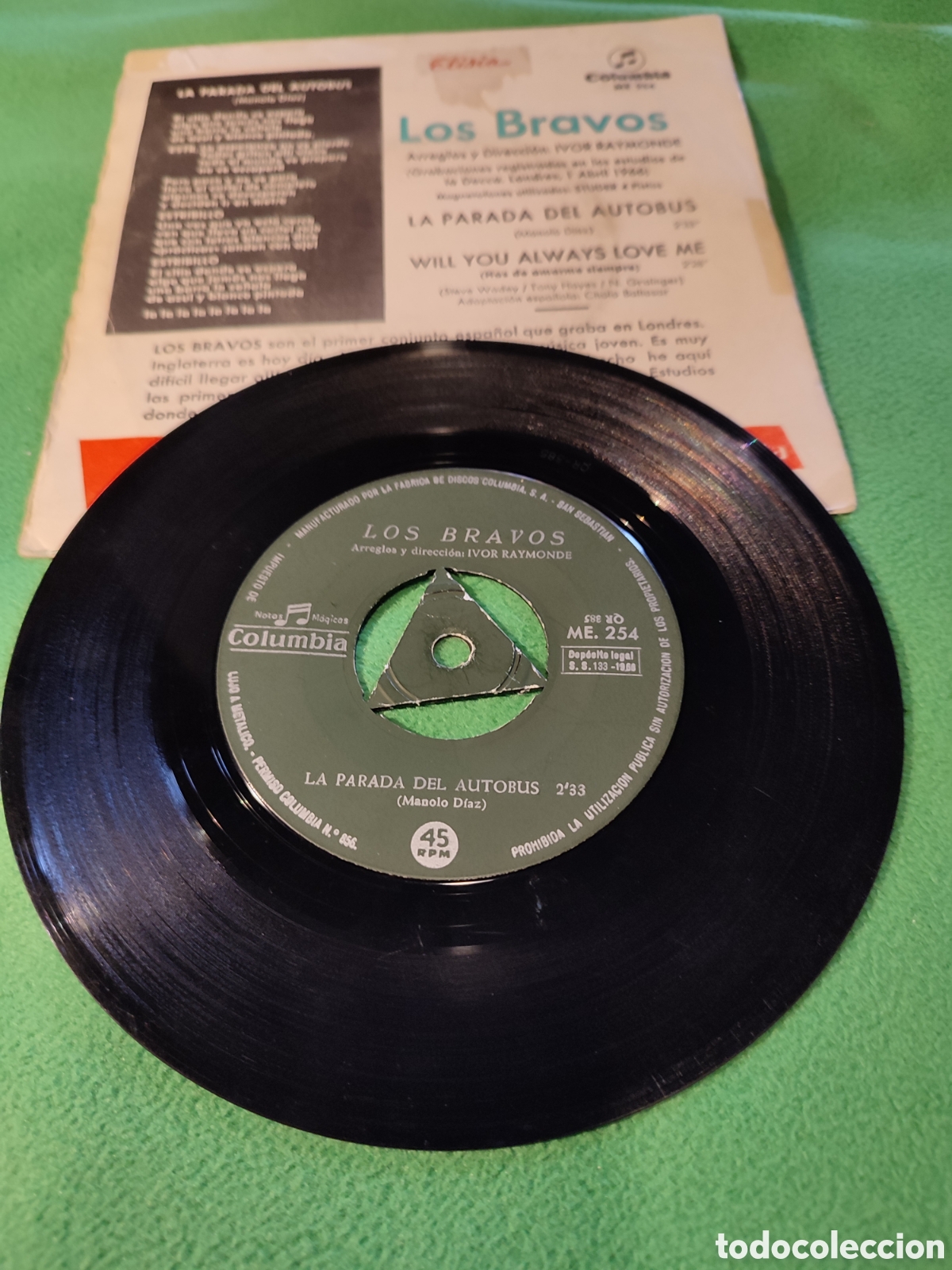 Discos de vinilo: Los Bravos - La parada del autob&uacute;s - Foto 2